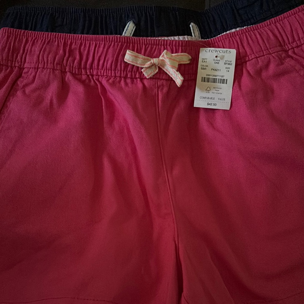 2 Crewcuts Girls Elastic Waist Shorts